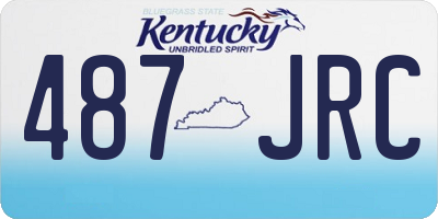 KY license plate 487JRC