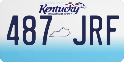 KY license plate 487JRF
