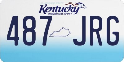 KY license plate 487JRG