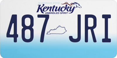 KY license plate 487JRI