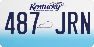 KY license plate 487JRN