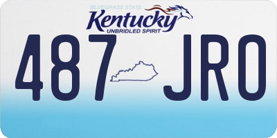 KY license plate 487JRO