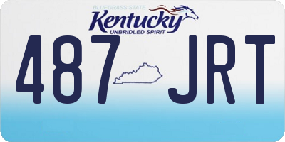 KY license plate 487JRT
