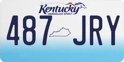 KY license plate 487JRY