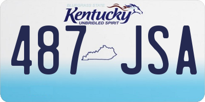 KY license plate 487JSA