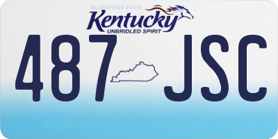 KY license plate 487JSC