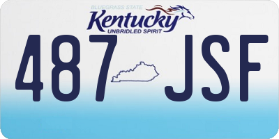KY license plate 487JSF