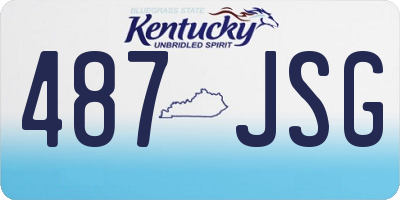 KY license plate 487JSG