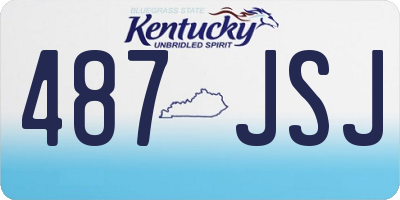 KY license plate 487JSJ