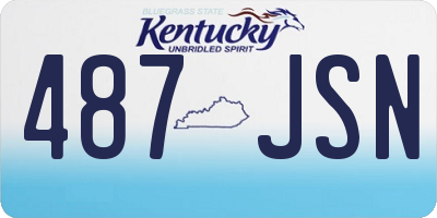 KY license plate 487JSN