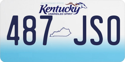 KY license plate 487JSO
