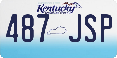 KY license plate 487JSP