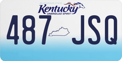 KY license plate 487JSQ