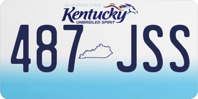 KY license plate 487JSS
