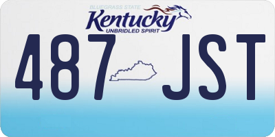 KY license plate 487JST