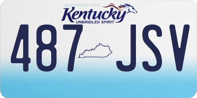 KY license plate 487JSV