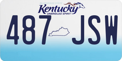 KY license plate 487JSW