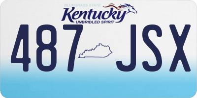 KY license plate 487JSX