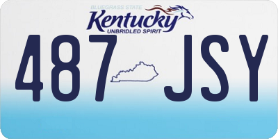 KY license plate 487JSY