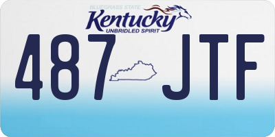KY license plate 487JTF