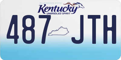 KY license plate 487JTH