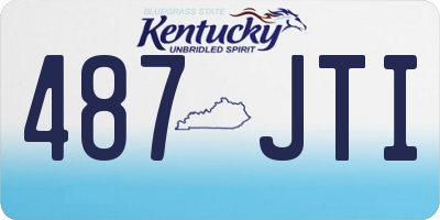 KY license plate 487JTI
