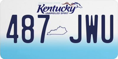 KY license plate 487JWU