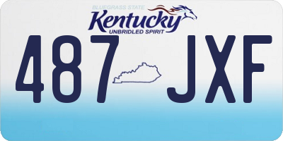 KY license plate 487JXF