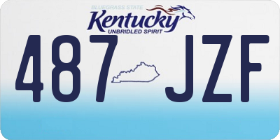 KY license plate 487JZF