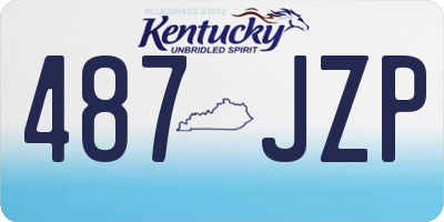 KY license plate 487JZP