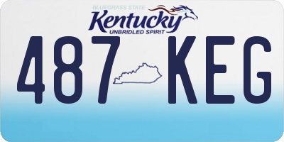 KY license plate 487KEG