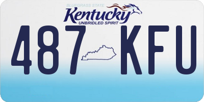 KY license plate 487KFU