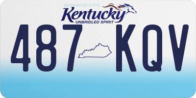 KY license plate 487KQV