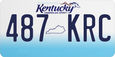 KY license plate 487KRC