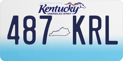 KY license plate 487KRL