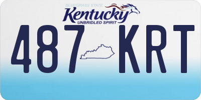 KY license plate 487KRT