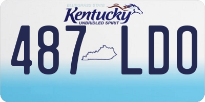 KY license plate 487LDO