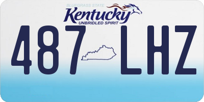 KY license plate 487LHZ