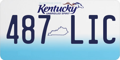 KY license plate 487LIC