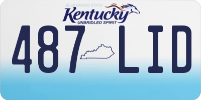 KY license plate 487LID