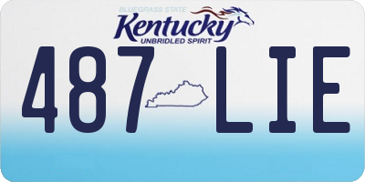 KY license plate 487LIE