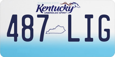 KY license plate 487LIG