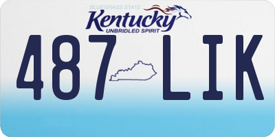 KY license plate 487LIK