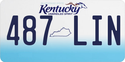 KY license plate 487LIN