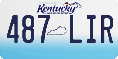 KY license plate 487LIR