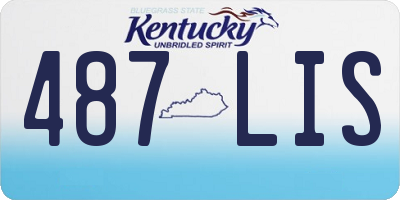 KY license plate 487LIS