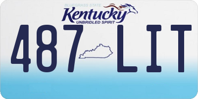 KY license plate 487LIT