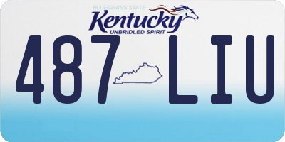 KY license plate 487LIU
