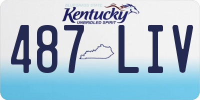 KY license plate 487LIV