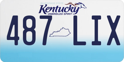 KY license plate 487LIX